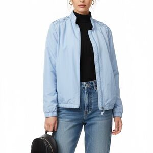 Vintage Stylish Light Blue women’s Bomber Jacket